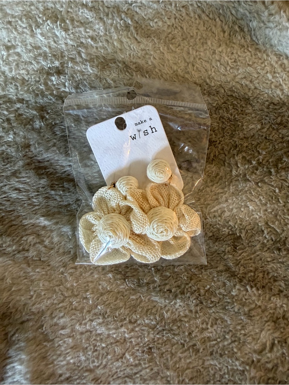Make a Wish Cream Floral Statement Earrings